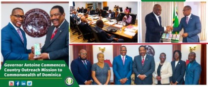 ECCB Governor’s Next Country Outreach Mission Runs From 8 to 11 May in Commonwealth of Dominica
