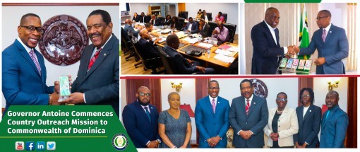 ECCB Governor’s Next Country Outreach Mission Runs From 8 to 11 May in Commonwealth of Dominica